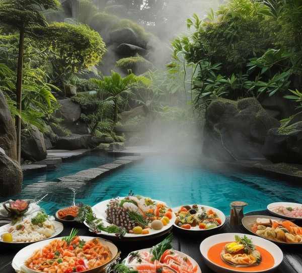 温泉与美食,温泉馆的完美组合 温泉与美食,温泉馆的完美组合